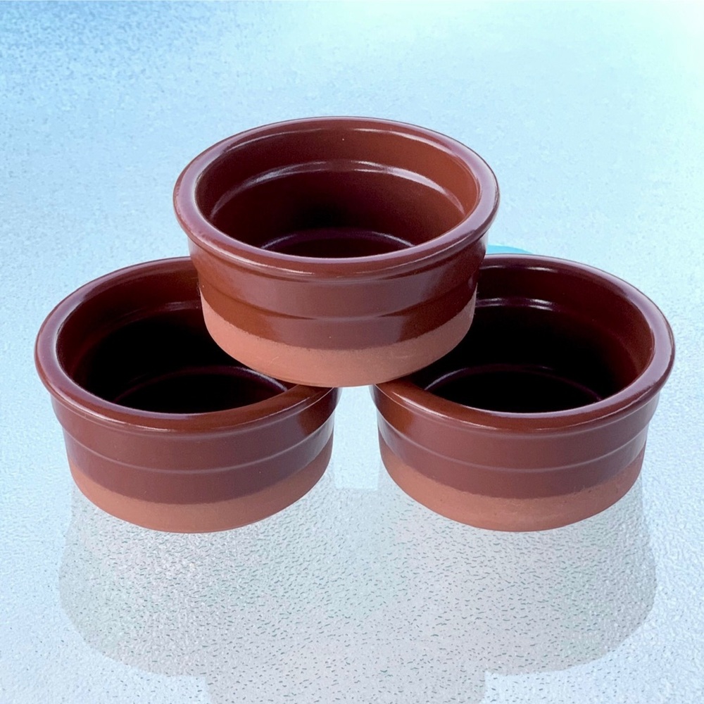 Cermer Brown 4 Oz. Ramekins ~ Set of 3
